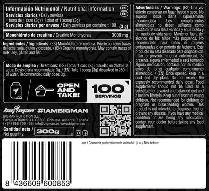 Pack BigMan Ultimate Whey 1kg + Creatina 180g | Proteína de Suero